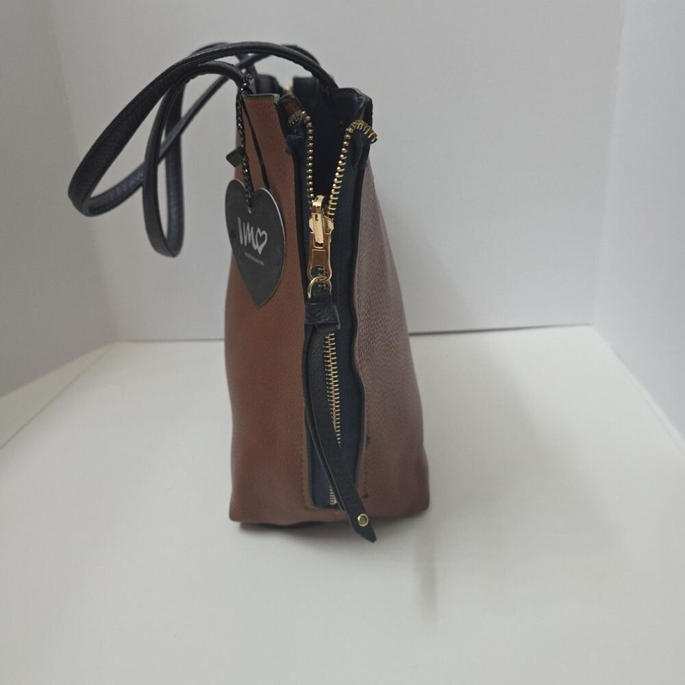 New Reversible Tote Bag IMO In Brown & Navy Large - Picture 5 of 10